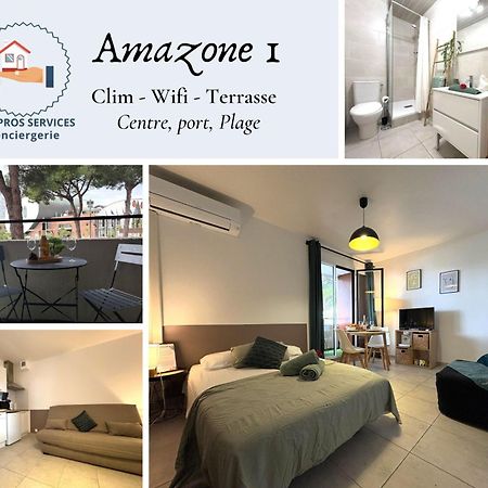 L'Amazone Studio Plein Centre Plages A 2Min Clim Wifi Sur Le Port - Top Prosconciergerie- 拉格朗德默特 外观 照片
